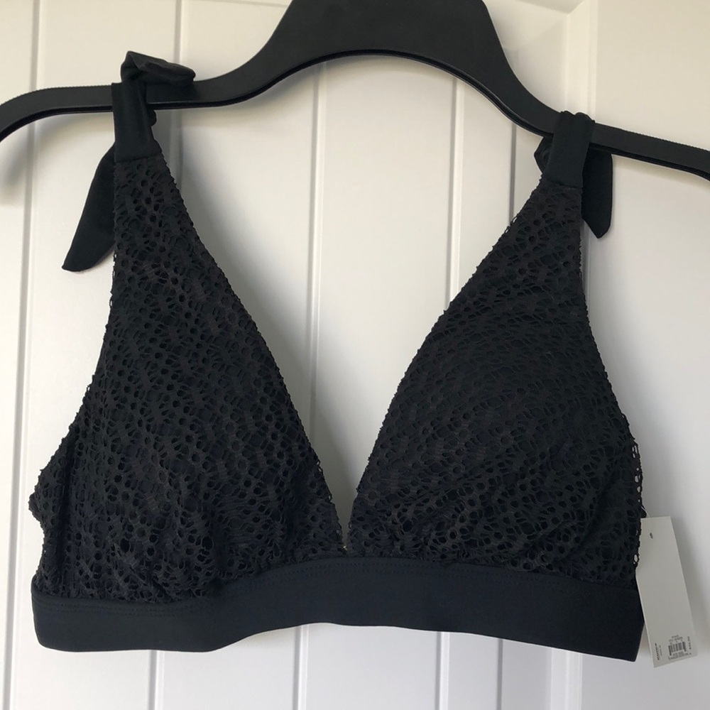 Apt 9 Swim Top Women's Size Medium Black Adjustable Straps No Underwire NWT